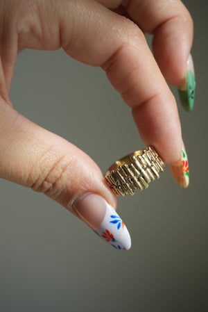 BRUTALIST 14k GOLD RING