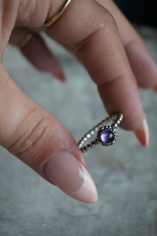 AMETHYST ORBS SZ 9