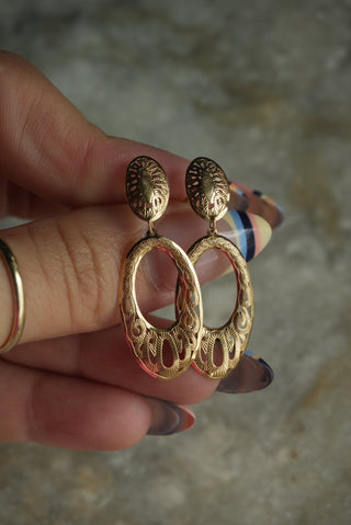 14K FILIGREE DROP EARRINGS