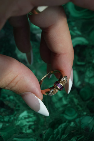 14K RUBY & DIAMOND RING