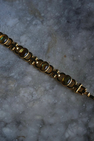 Abalone Lane - Goldtone Costume Bracelet