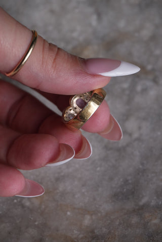 Pastel Dream - Vermeil Gemstone Trilogy Ring Size 7
