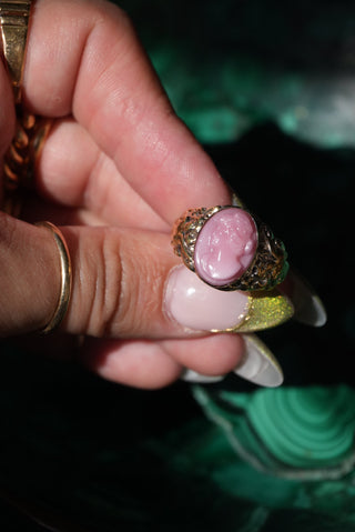 14k Cameo Ring Art Deco Style