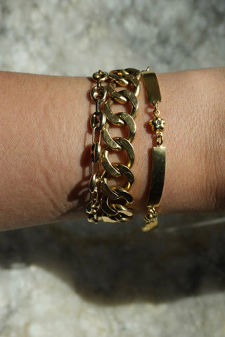 Flower Stems - Vermeil Bar Link Bracelet
