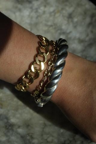 Croissant Crueller - Sterling Oversized Twist Bangle