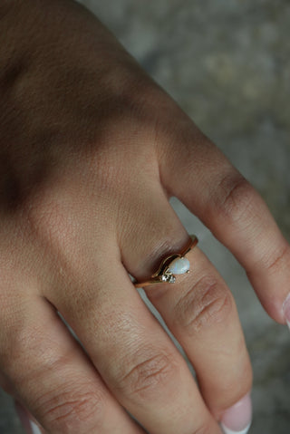 10k Opal & Diamond Band