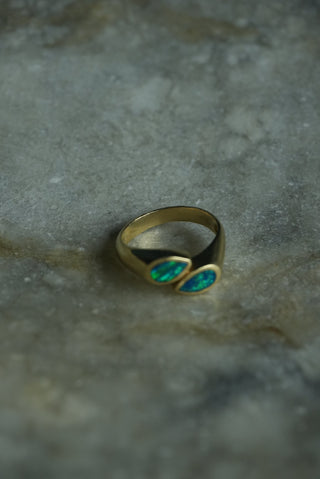 14K OPAL DROP RING