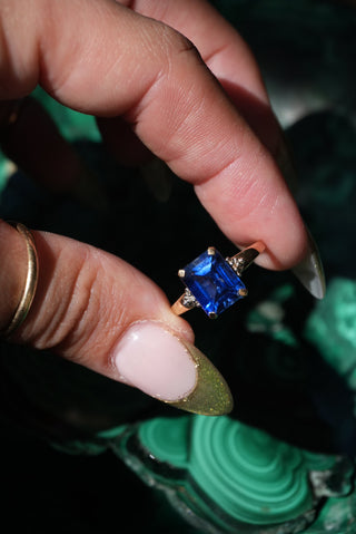 14k Ceylon Sapphire Ring