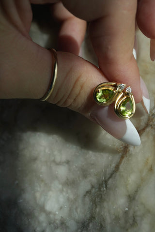 14K PERIDOT STUDS