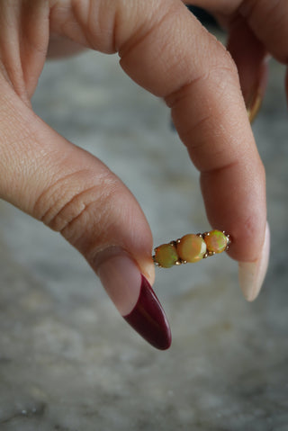 10K OPAL TRIO RING