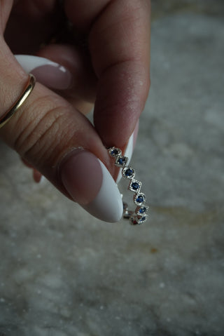 Lace Band - Sterling Eternity Faux Gemstone Ring