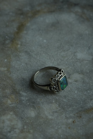 True Colors - Sterling Opal Frame Ring Size 9