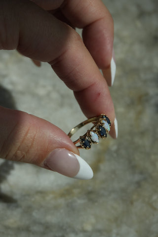 14k OPAL MARQUEE BAND