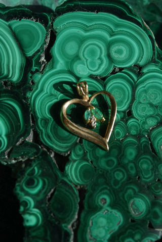 10K Gold Heart with Emeralds