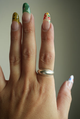 STERLING DOME RING SZ 8.5