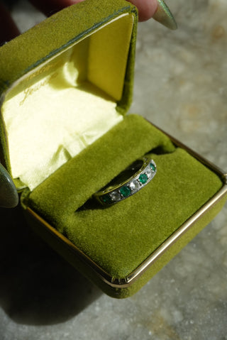 Always Emerald - Sterling Gemstone Band Size 8