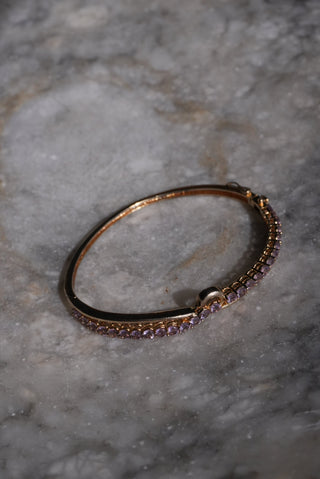 Lavender Ribbon - Vermeil Gemstone Bangle Bracelet