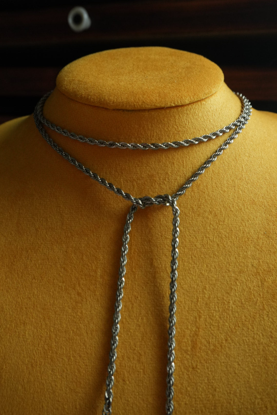 RARE VINTAGE STERLING SILVER WRAP NECKLACE