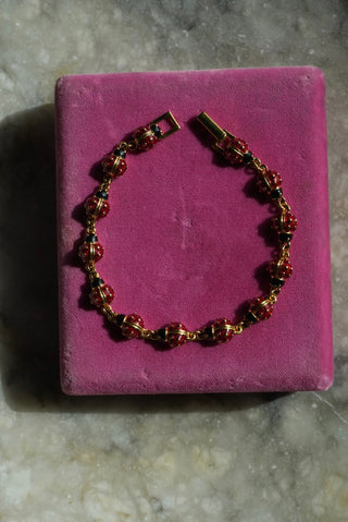 Little Bugs - Goldtone Ladybug Bracelet