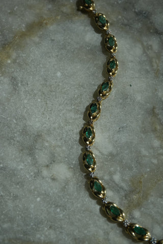 14K EMERALD BRACELET