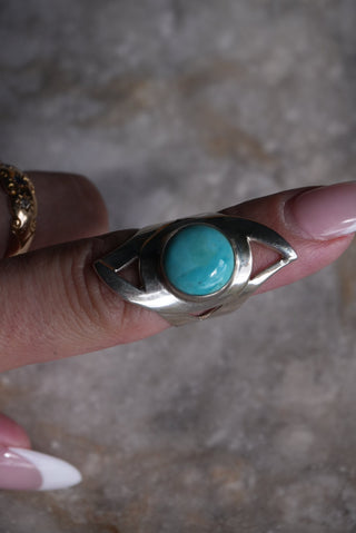 Bubble Pop - Sterling Turquoise Cabochon Ring Size 7