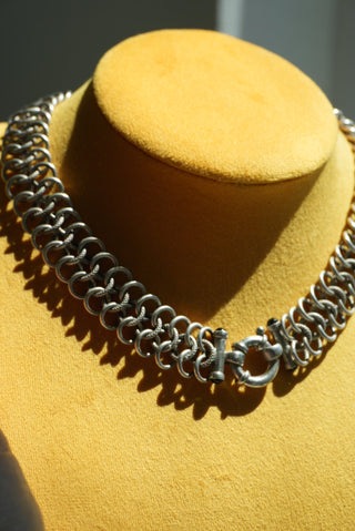 STERLING SILVER BLACK ONYX CHOKER