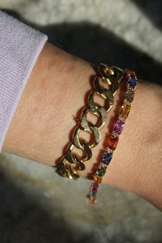 EFFY 14K SAPPHIRE TENNIS BRACELET