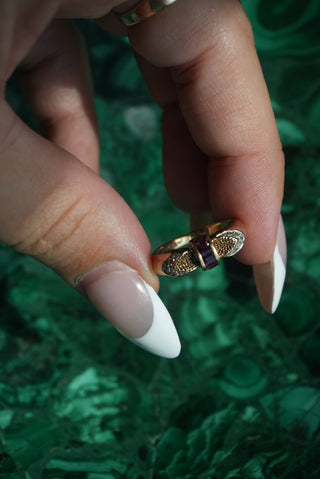 14K RUBY & DIAMOND RING