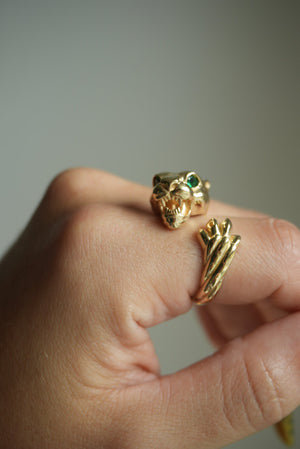 14k GOLD PANTHER RING