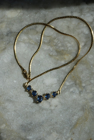14k SAPPHIRE NECKLACE