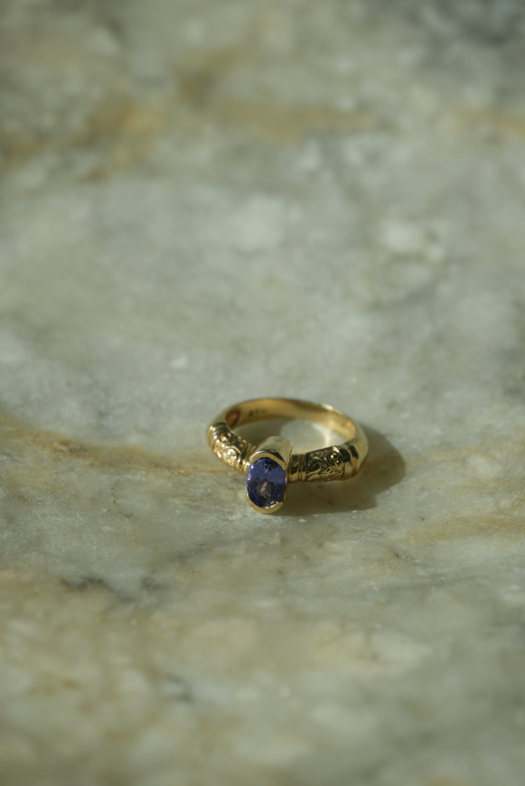 PRINCESS TANZANITE RING 14k