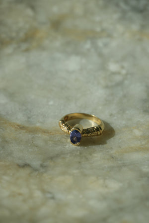 PRINCESS TANZANITE RING 14k