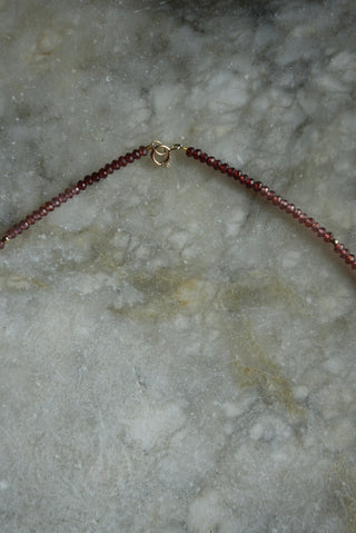 14K GARNET & TOURMALINE BEADED NECKLACES