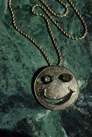 Big Cheese - Vermeil Smiley Pendant Necklace