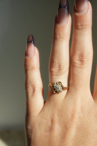 14K DIAMOND CLUSTER RING