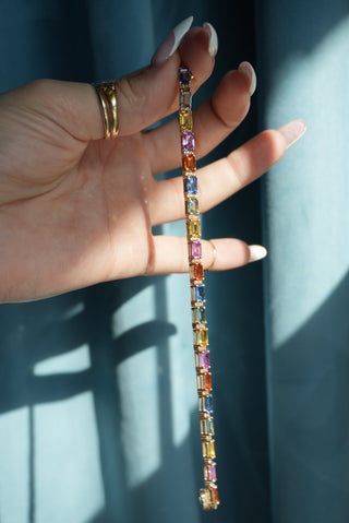 EFFY 14K SAPPHIRE TENNIS BRACELET