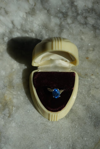 Lady of the Lake - Sterling Solitaire Ring Size 2
