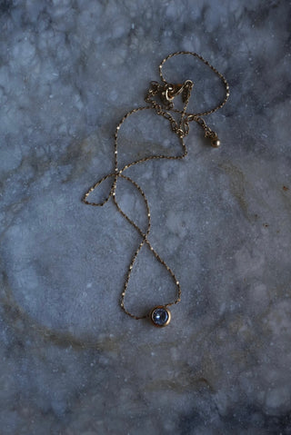 Single Lady - Goldtone Solitaire Necklace