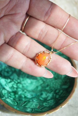 14K MEXICAN OPAL NECKLACE