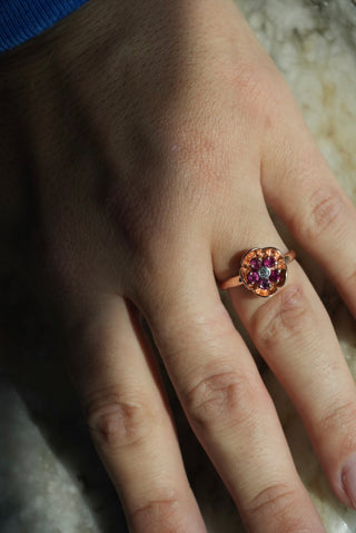 14K ROSE GOLD FLOWER RING
