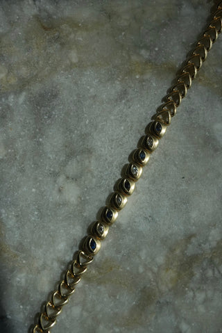 14K SAPPHIRE & DIAMOND BRACELET