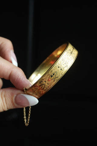 Gatsby Girl - Gold Fill Classic Hinge Bangle