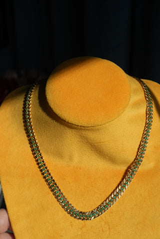 14K EMERALD & GOLD CHAIN