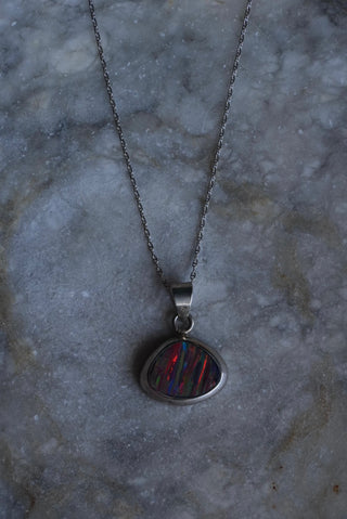 She’s A Rainbow - Sterling Set Opal Necklace