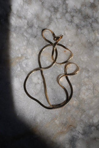 14K 20INCH HERRINGBONE CHAIN