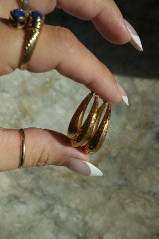 14K GRECIAN HOOPS