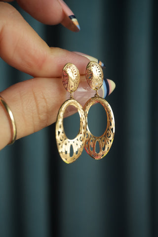14K FILIGREE DROP EARRINGS