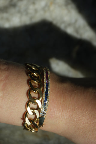 EFFY RAINBOW SAPPHIRE BANGLE BRACELET