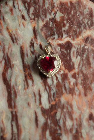10K RUBY HEART PENDANT