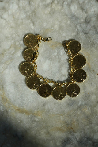 14K ITALIAN CHARM BRACELET